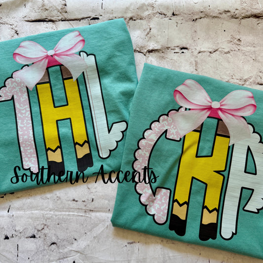 School Monogram Tee