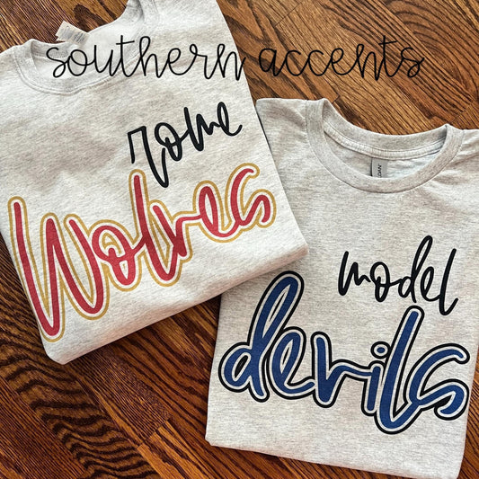 New Script Mascot Tee